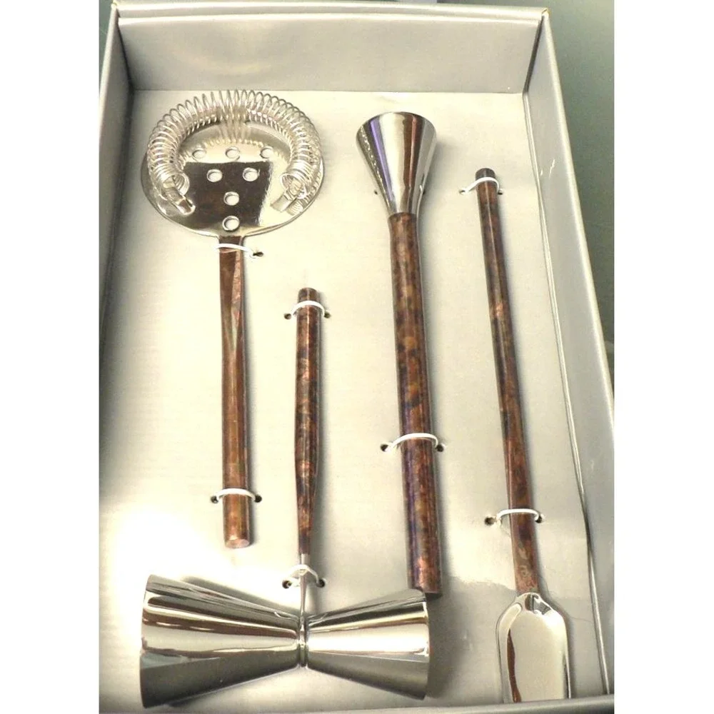 Nordstrom‎ at Home Distressed Copper Bar Tool Set of 4 Brushed Copper NO374110NS